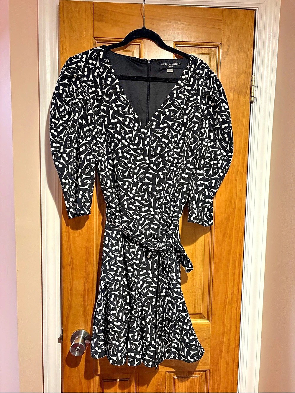 Karl Lagerfeld Abstract Print Mini Dress Size 16 Like New